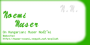 noemi muser business card